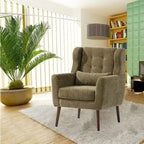 Poltrona Mid-Century Modern con cuscino lombare, Set da 1