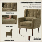 Poltrona Mid-Century Modern con cuscino lombare, Set da 1