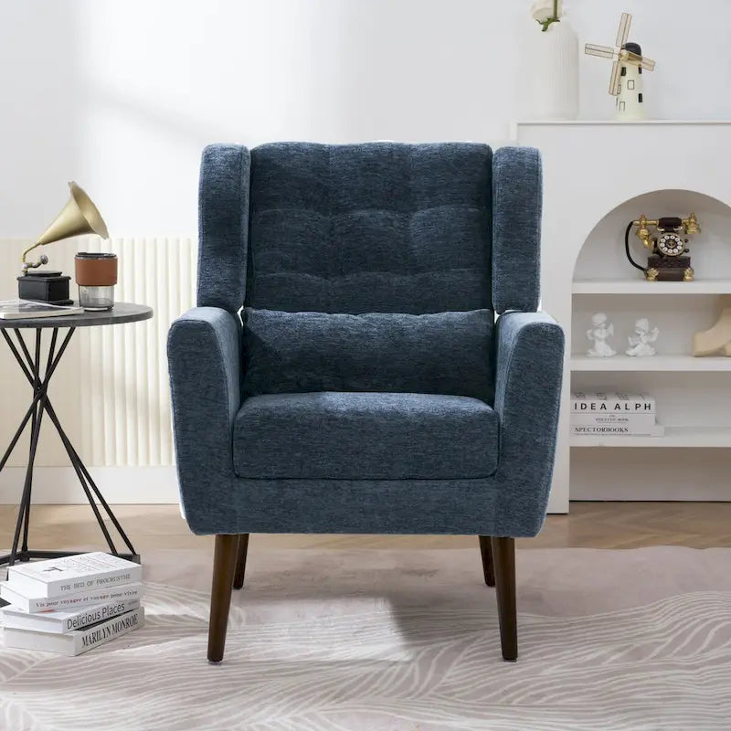 Poltrona Mid-Century Modern con cuscino lombare, Set da 1