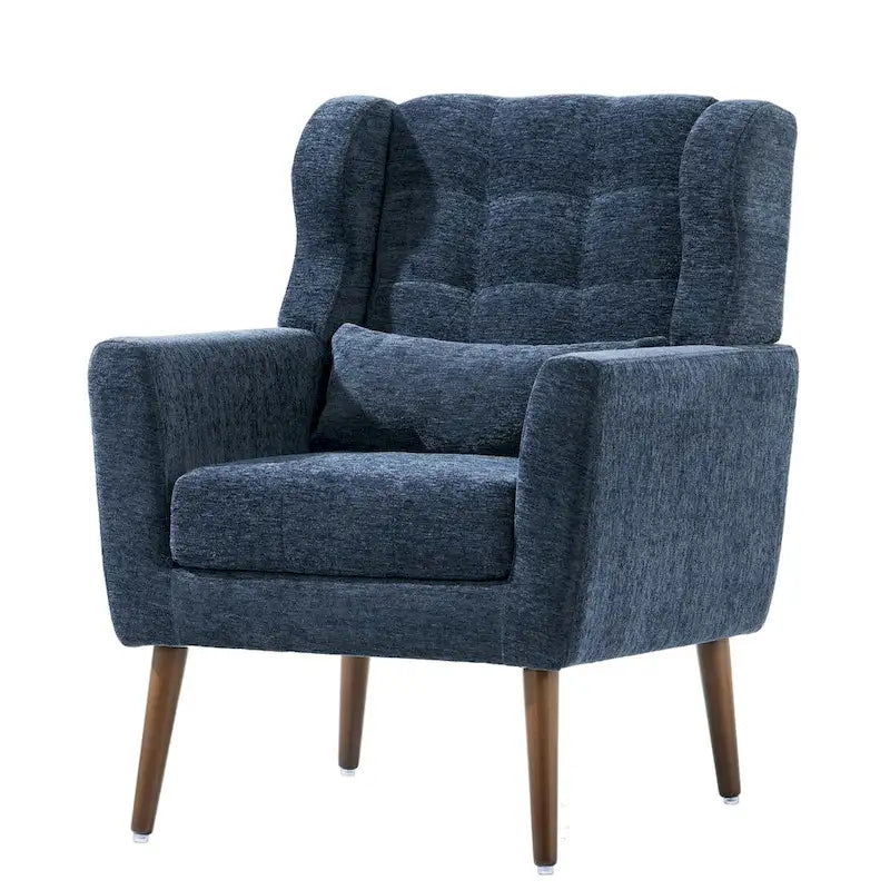 Poltrona Mid-Century Modern con cuscino lombare, Set da 1