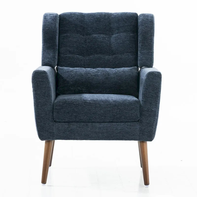 Poltrona Mid-Century Modern con cuscino lombare, Set da 1
