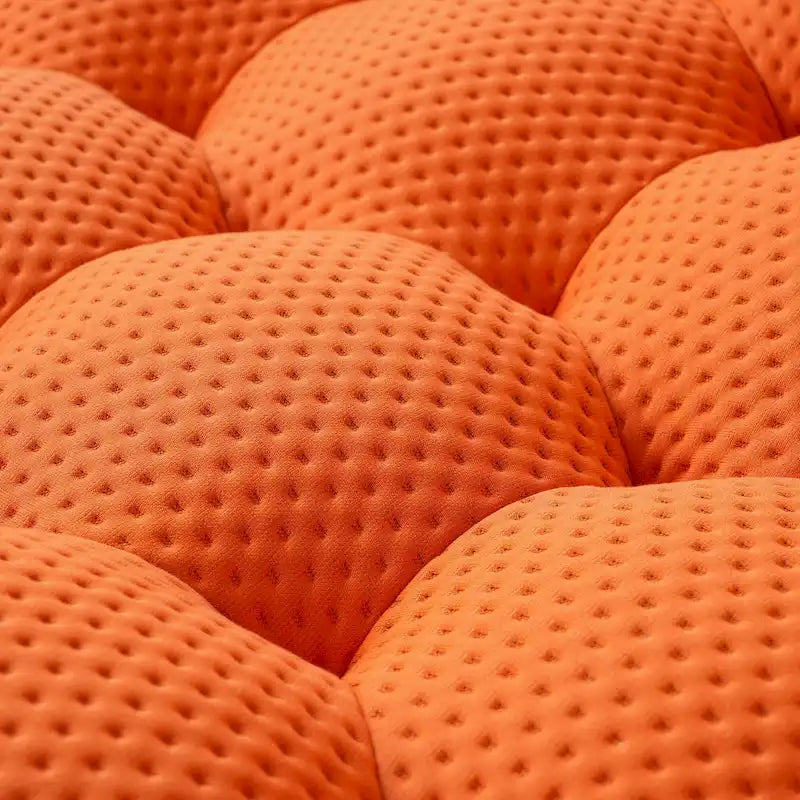 Divano moderno a due posti imbottito in tessuto 3D a nido d'ape con pouf poggiapiedi