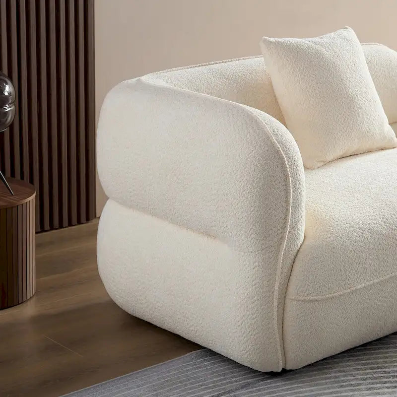 Sectional Sofa 4-seater Sofa Couch Durable Fabric with Solid Wood Frame