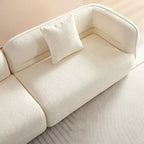 Sectional Sofa 4-seater Sofa Couch Durable Fabric with Solid Wood Frame
