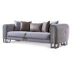 Kamelya 2-Pieces One Sofa One Loveseat Living Room Set, Metal Leg, Pillow Back