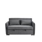 3-in-1 Versatile Velvet Double Sofa with Pullout Bed