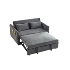 3-in-1 Versatile Velvet Double Sofa with Pullout Bed
