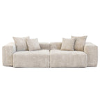 Divano Sezionale Modulare Grande in Velluto a Coste per Soggiorno