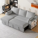 MERAX L-Shaped Couch Convertible Sofa Bed with Storage Chaise