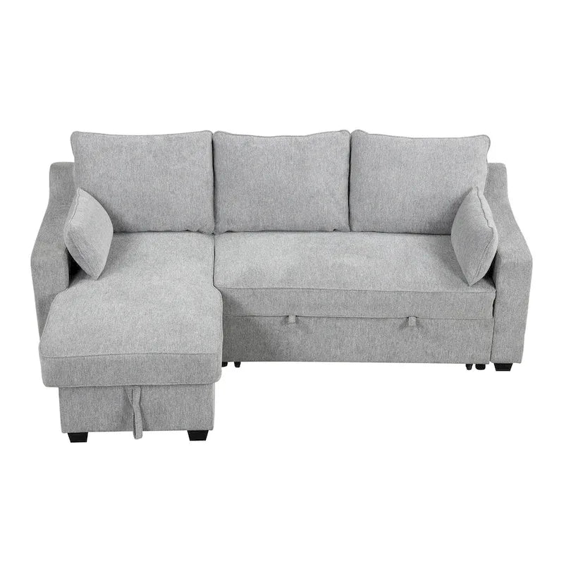 MERAX L-Shaped Couch Convertible Sofa Bed with Storage Chaise