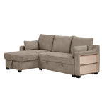 MERAX L-Shaped Couch Convertible Sofa Bed with Storage Chaise