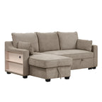 MERAX L-Shaped Couch Convertible Sofa Bed with Storage Chaise