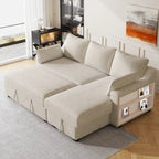 MERAX L-Shaped Couch Convertible Sofa Bed with Storage Chaise