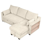 MERAX L-Shaped Couch Convertible Sofa Bed with Storage Chaise
