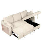 MERAX L-Shaped Couch Convertible Sofa Bed with Storage Chaise