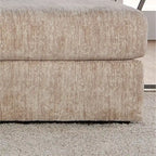 Roundhill Furniture Nason Living Room Ottoman, Parchment