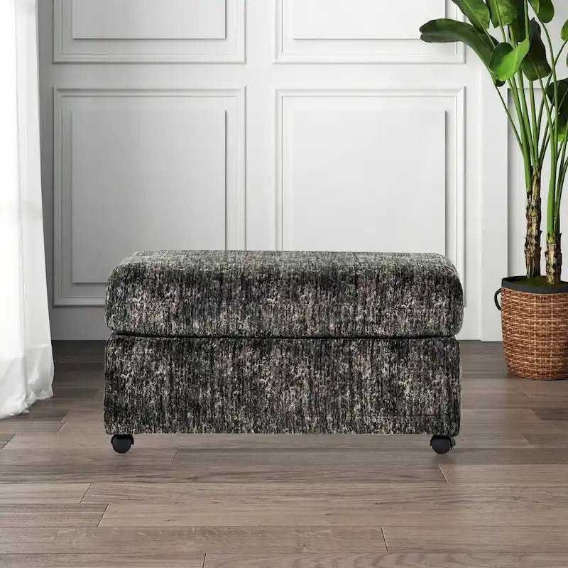 Roundhill Furniture Nason Living Room Ottoman, Parchment
