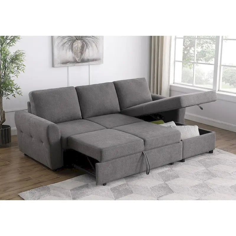 Divano letto angolare Kenna con contenitore