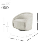 Margareth Fabric Swivel Accent Arm Chair