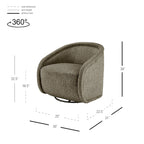 Margareth Fabric Swivel Accent Arm Chair