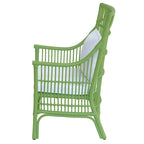 Sedia da Pranzo con Braccioli e Schienale a Doghe in Rattan con Cuscino di East at Main - 24x25.5x39.25