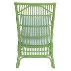 Sedia da Pranzo con Braccioli e Schienale a Doghe in Rattan con Cuscino di East at Main - 24x25.5x39.25