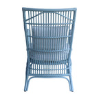 Sedia da Pranzo con Braccioli e Schienale a Doghe in Rattan con Cuscino di East at Main - 24x25.5x39.25