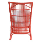 Sedia da Pranzo con Braccioli e Schienale a Doghe in Rattan con Cuscino di East at Main - 24x25.5x39.25