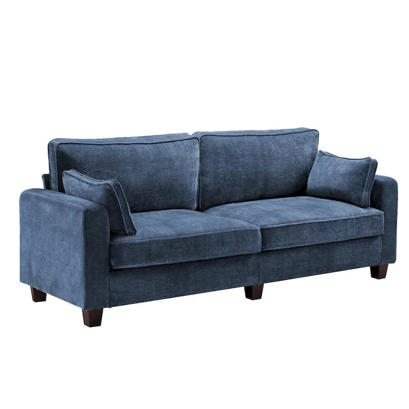 LUE BONA 81 Moderno Divano a 3 posti in Velluto a Coste, Divano Imbottito Rettangolare in Poliestere per Soggiorno - 81L X 33P X 26A