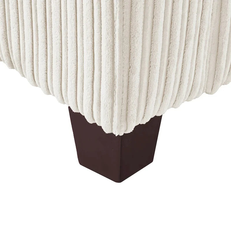 LUE BONA 81 Moderno Divano a 3 posti in Velluto a Coste, Divano Imbottito Rettangolare in Poliestere per Soggiorno - 81L X 33P X 26A