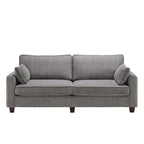 LUE BONA 81 Moderno Divano a 3 posti in Velluto a Coste, Divano Imbottito Rettangolare in Poliestere per Soggiorno - 81L X 33P X 26A