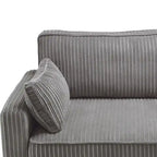 LUE BONA 81 Moderno Divano a 3 posti in Velluto a Coste, Divano Imbottito Rettangolare in Poliestere per Soggiorno - 81L X 33P X 26A