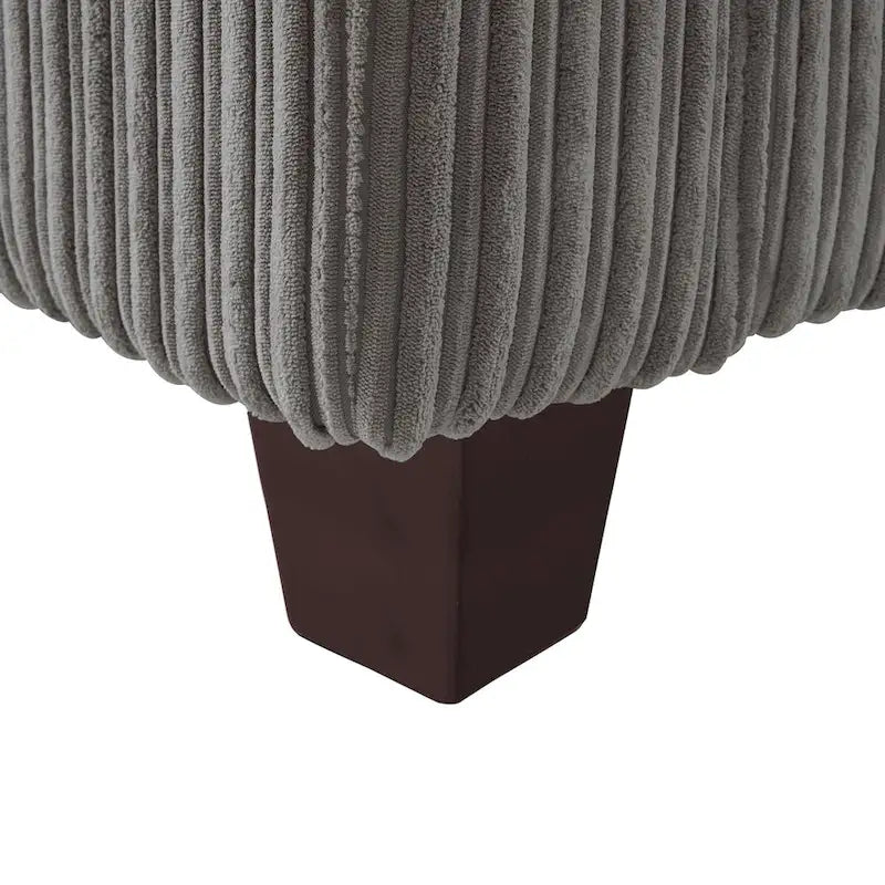 LUE BONA 81 Moderno Divano a 3 posti in Velluto a Coste, Divano Imbottito Rettangolare in Poliestere per Soggiorno - 81L X 33P X 26A