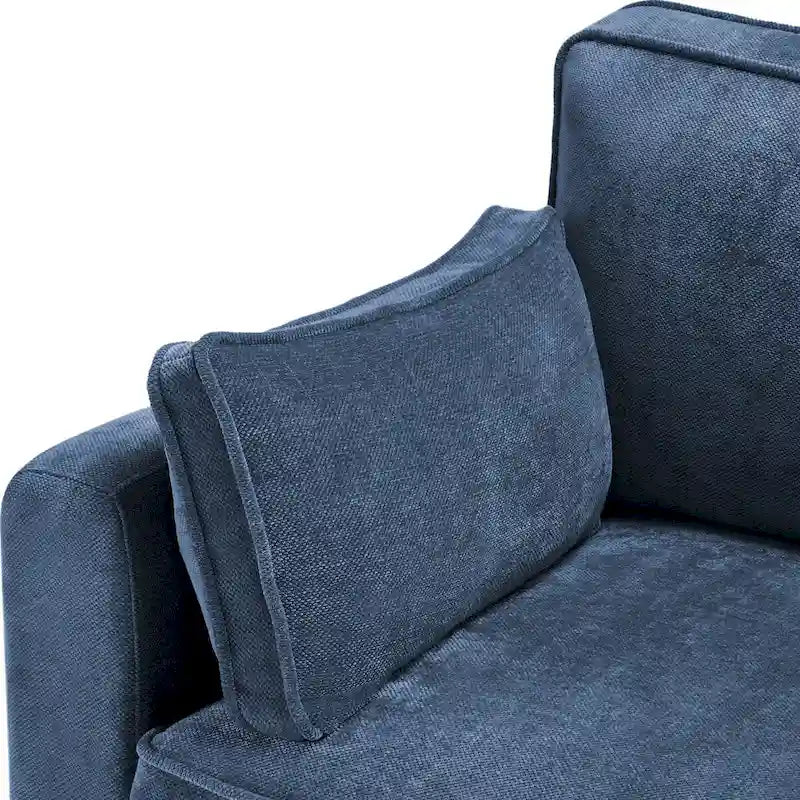 LUE BONA 81 Moderno Divano a 3 posti in Velluto a Coste, Divano Imbottito Rettangolare in Poliestere per Soggiorno - 81L X 33P X 26A