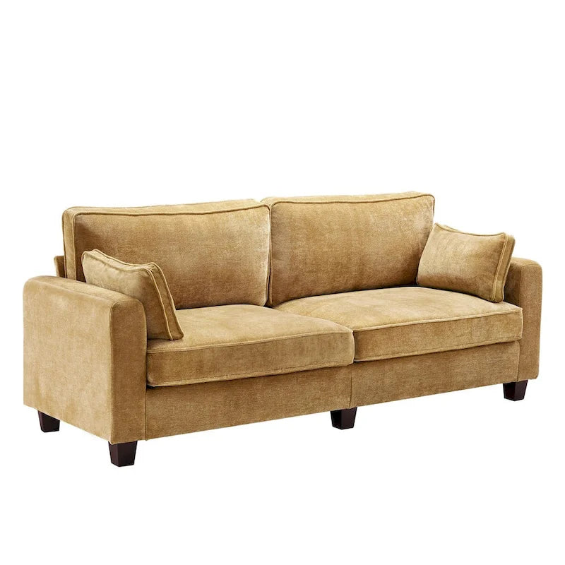 LUE BONA 81 Moderno Divano a 3 posti in Velluto a Coste, Divano Imbottito Rettangolare in Poliestere per Soggiorno - 81L X 33P X 26A