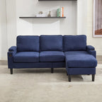 Divano angolare a 3 posti con pouf contenitore
