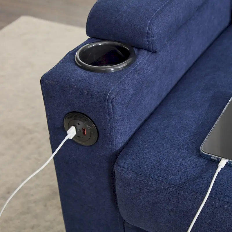 Divano angolare a 3 posti con pouf contenitore