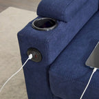 Divano angolare a 3 posti con pouf contenitore