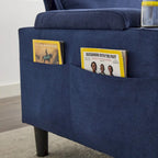 Divano angolare a 3 posti con pouf contenitore