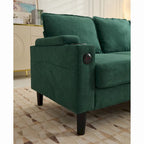 Divano angolare a 3 posti con pouf contenitore