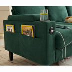 Divano angolare a 3 posti con pouf contenitore