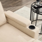 Divano angolare a 3 posti con pouf contenitore
