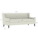 Divani in schiuma Mid-Century Modern con schienale trapuntato a bottoni