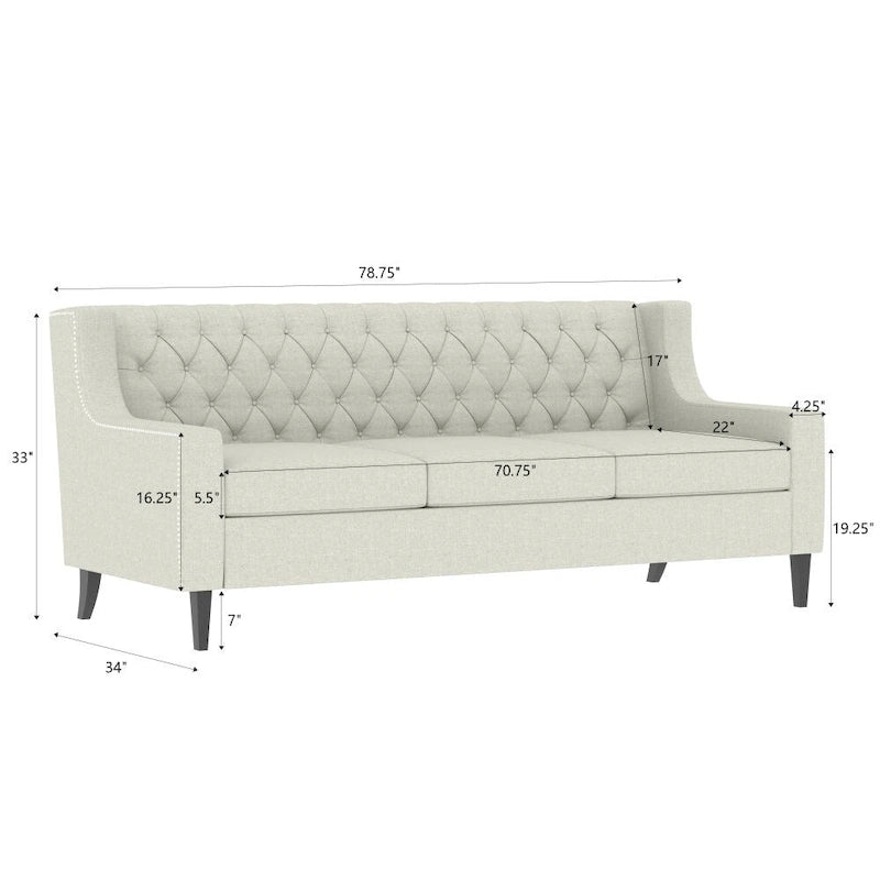 Divani in schiuma Mid-Century Modern con schienale trapuntato a bottoni