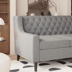 Divani in schiuma Mid-Century Modern con schienale trapuntato a bottoni