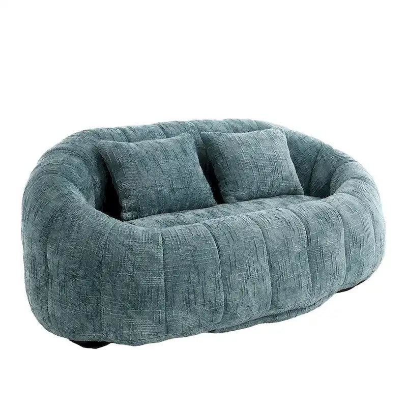Divanetto a sacco HOMEFUN in ciniglia, imbottito, resistente, comodo, con schienale alto