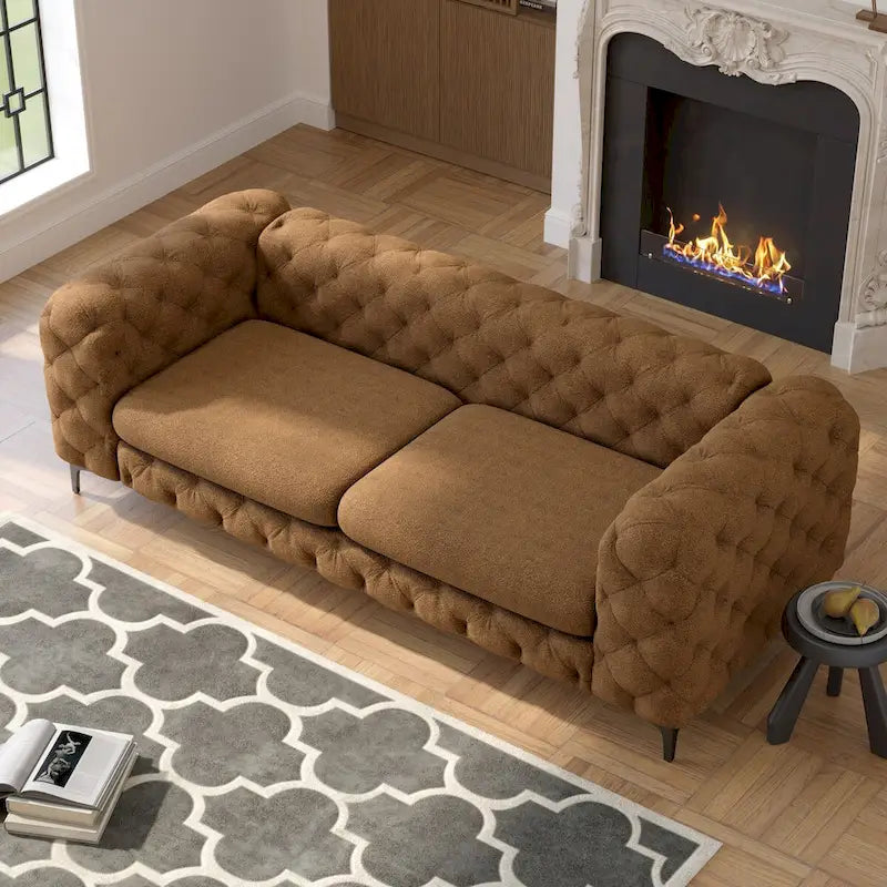 Corvus Aosta Chesterfield Tufted Velvet Sofa