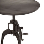 Reclaimed Metal Large Adjustable Crank Side Table by World Interiors