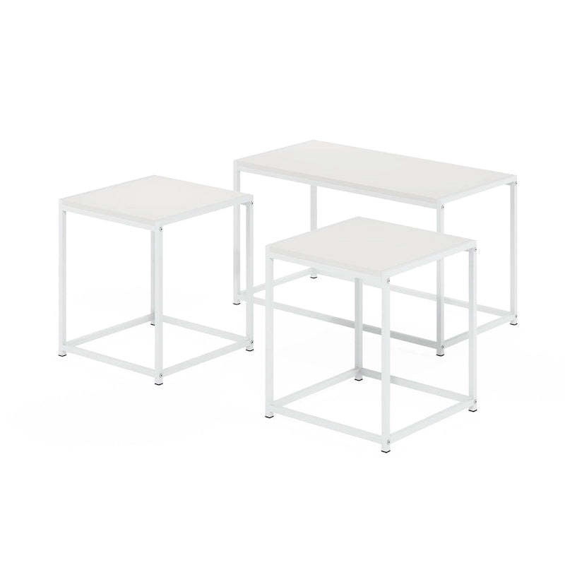 Furinno Camnus Modern Living Room Table Set with One Coffee Table and Two End Tables