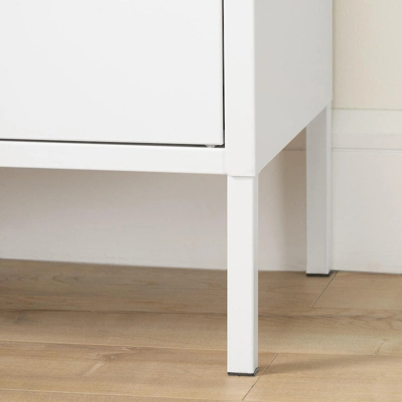 2-Door Metal Storage Cabinet with Adjustable Shelves